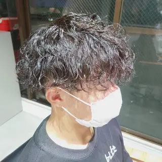 ショート メンズ パーマ iss所属・メンズ/パーマ特化 /波巻き/林洋平のヘアスタイル