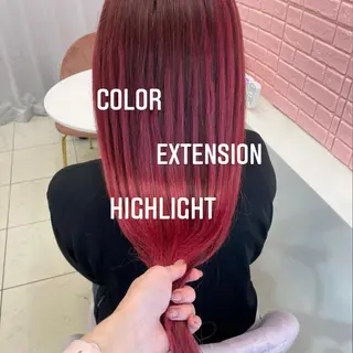 ロング カラー エクステ🩵ブリーチ 韓国ヘア🩵KAEのヘアスタイル