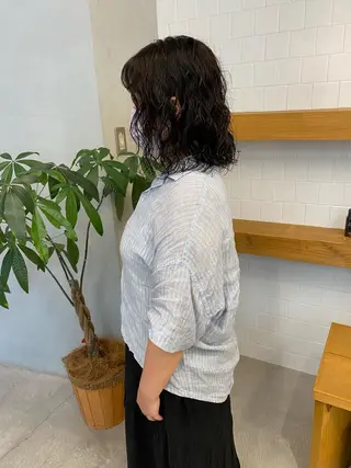 ミディアム カラー パーマ 、 、のヘアスタイル