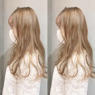 セミロング カラー 圧倒的透明感カラー nana🦕のヘアスタイル