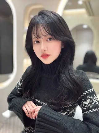ロング 上品♡韓国レイヤー ‎🤍のの‎🤍のヘアスタイル