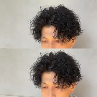 ショート パーマ メンズ メンズヘア特化 崎田 成人のヘアスタイル