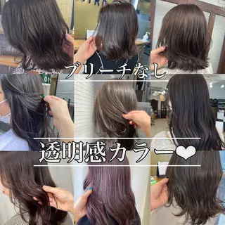 カラー 似合わせ/透明感カラ ー/QUATRO谷口のヘアスタイル