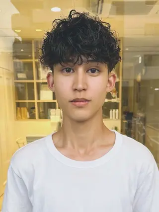 ショート パーマ メンズ パーマ/ハイトーン スパイキー/神田正紀のヘアスタイル