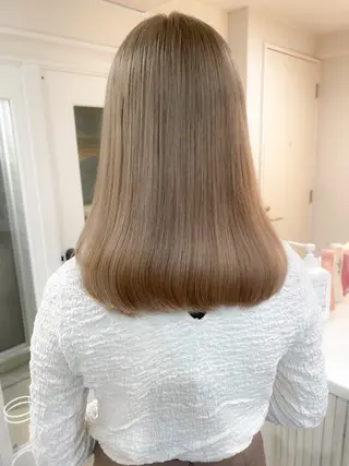 セミロング カラー ブリーチ無し透明感 カラー🎀rencaのヘアスタイル