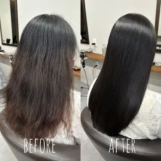 ロング 縮毛矯正、髪質改善／ 松田 龍之介のヘアスタイル