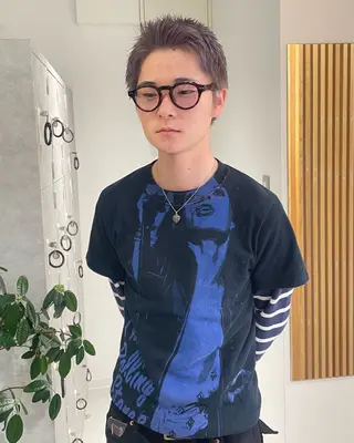 ショート デザインパーマ/ 艶カラー/ボブのヘアスタイル