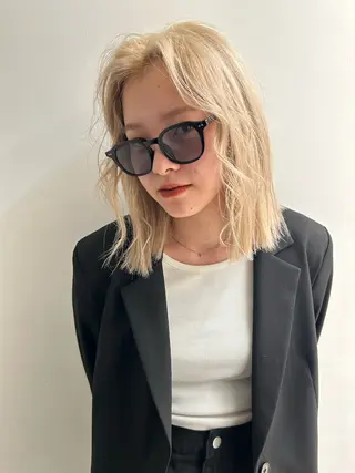 セミロング カラー ケアパーマ/ケアブリ ーチdaisukeのヘアスタイル