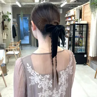 セミロング ヘアアレンジ SiLO yuri andoのヘアスタイル