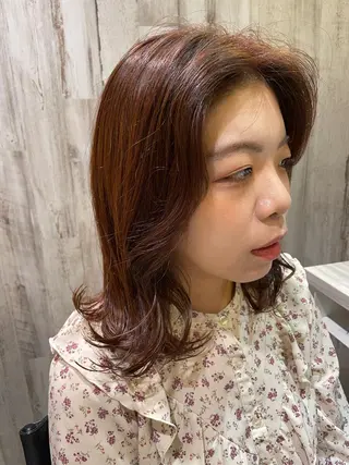 セミロング カラー しのはら まどかのヘアスタイル