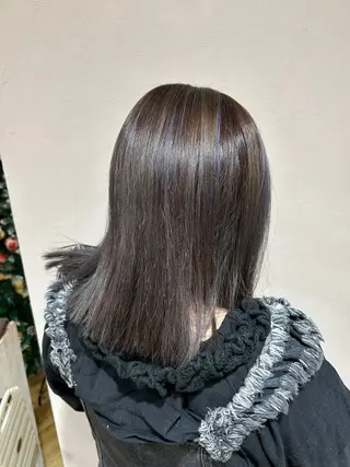 セミロング カラー chacha blanc元山のヘアスタイル