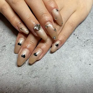 セミロング ネイル Crescent Eye濱谷のネイルデザイン