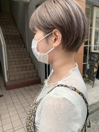 ショート カラー ヘアアレンジ 🌿ショート🌿 パーマ🌿淳平のヘアスタイル