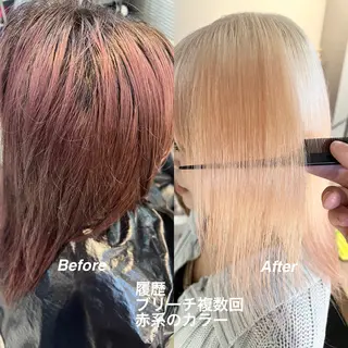 ミディアム カラー daiki 原宿のヘアスタイル