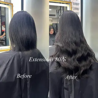 ロング カラー シールエクステ特化 ハイトーン、NANAのヘアスタイル