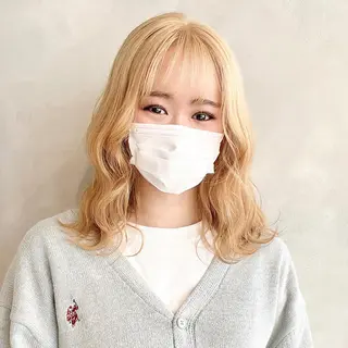 セミロング カラー 🤍髪質改善➕透明感 カラー🤍川上葵のヘアスタイル