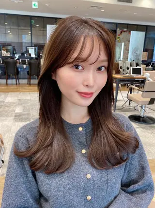 セミロング 🧡くびれヘア/前髪 顔周り🧡久原結衣のヘアスタイル