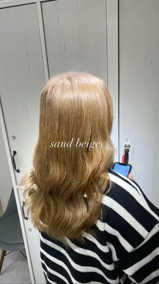 セミロング カラー 縮毛矯正とレイヤー カット/杉村凜汰郎のヘアスタイル