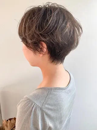 ショート カラー パーマ ショート/レイヤー なら石井知希のヘアスタイル