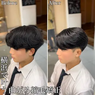 ショート パーマ メンズ 🔮メンズ縮毛矯正 毛流れパーマ💎竹永のヘアスタイル