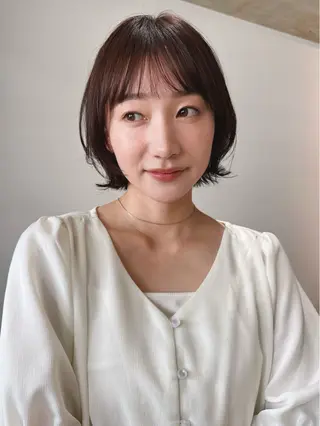 ショート カラー パーマ 🫧小顔×似合わせ× 透明感カラー🫧のヘアスタイル