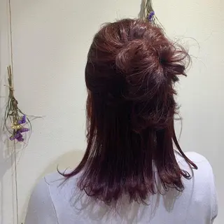 セミロング カラー ヘアアレンジ Dears 香芝店所属・関 優希のヘアスタイル