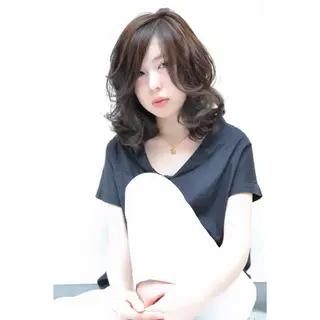 ミディアム セミロング ロング カラー パーマ 江上拓郎/ショート /酸性ストレートのヘアスタイル