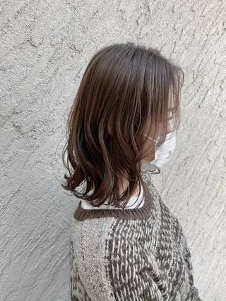 ミディアム パーマ 艶髪カラー✨ デジタルパーマ✨植松のヘアスタイル