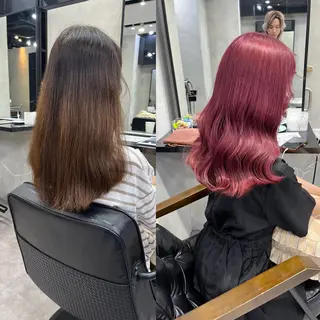 セミロング 濱川響太レディース カットモデルのヘアスタイル