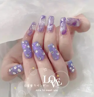 ネイル ラベンダー💖日暮里 ルル💖ネイルのネイルデザイン