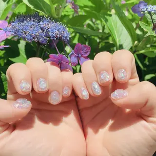 ネイル マジョリカ ブルーのネイルデザイン