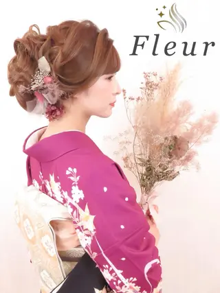 ロング ヘアアレンジ セットサロン      ラフテル所属・大阪/ヘアアレンジ /似合わせset💐のヘアスタイル