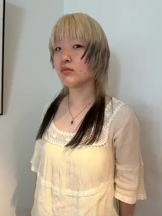 セミロング カラー ヘアアレンジ 🎀オイダイラ モモカ🎀のヘアスタイル