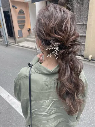 ロング ヘアアレンジ エクステ＆ヘアセット Milaのヘアスタイル