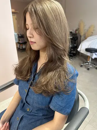 セミロング miri髪質改善 久留米/韓国のヘアスタイル