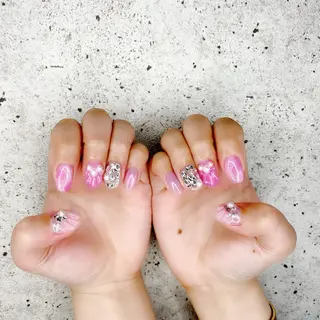 ミディアム カラー パーマ ヘアアレンジ メンズ キッズ ネイル マツエク・マツパ Salon Ｋのネイルデザイン