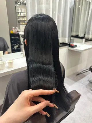 ロング 韓国風✨髪質改善✨ 縮毛矯正✨松浦知奈美のヘアスタイル