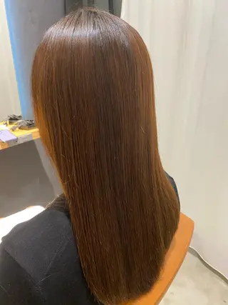 セミロング パーマ 田中 アキオのヘアスタイル