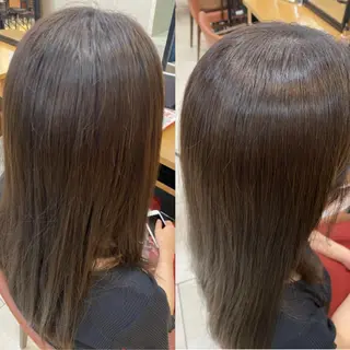 ロング あやめ【顔まわり/レ イヤー/柔らかカラ】のヘアスタイル