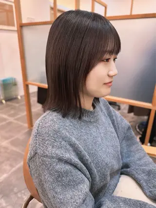 ミディアム Zina 髪質改善 たつやのヘアスタイル