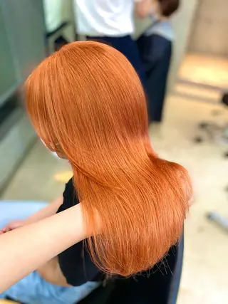 セミロング カラー レイヤー/柔色 カラー/SAkiのヘアスタイル