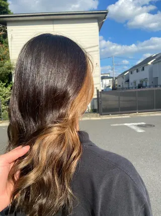 セミロング カラー 🪼高評価🪼 💎柴崎の藤咲💎のヘアスタイル