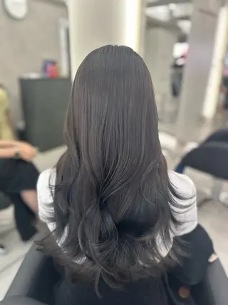 ロング カラー なんば/透明感カラー 韓国ヘア/田之上千尋のヘアスタイル