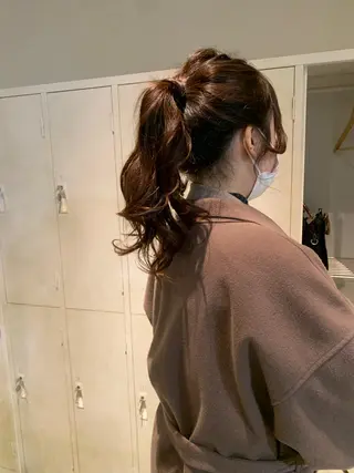 ロング ヘアアレンジ ピンクカラー/ mana🎀のヘアスタイル