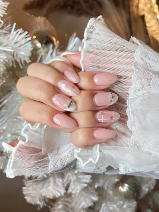 ネイル 23時まで❤︎韓国、 ワンホンネイルのネイルデザイン