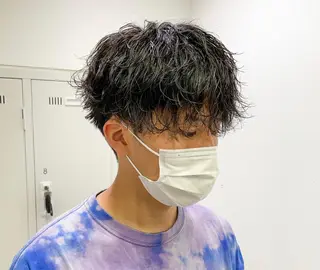 ショート パーマ メンズ 【メンズ特化】 池田大成✂︎のヘアスタイル