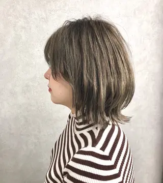 ミディアム カラー ショート、韓国メンズ ヘアのかつらぎのヘアスタイル