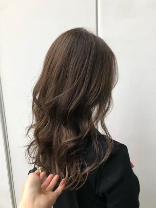 ロング カラー 本山　くせ毛のカット 尾島光季のヘアスタイル