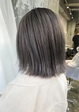 ミディアム カラー Piaコータロー ハイトーン&‪ボブのヘアスタイル