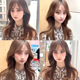 ロング カラー ヘアアレンジ 顔周り特化/韓国ヘア /レイヤー/吉野幸大のヘアスタイル